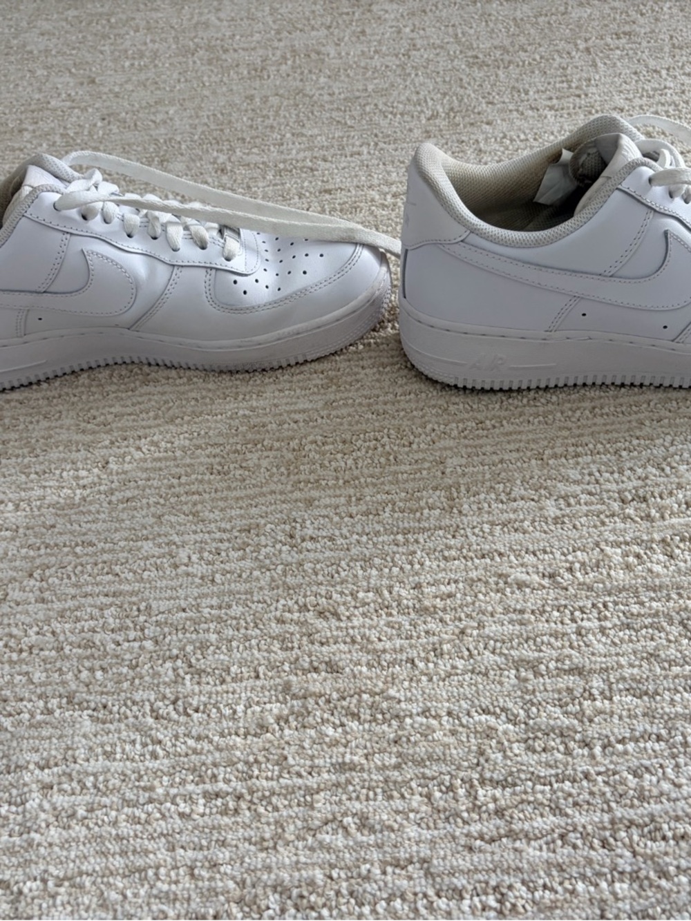 Nike White Leather Low-Top Sneakers